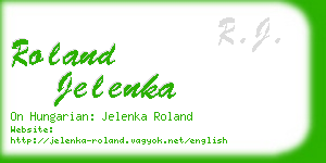 roland jelenka business card